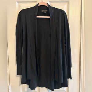 Black Open Front Sweater Cardigan